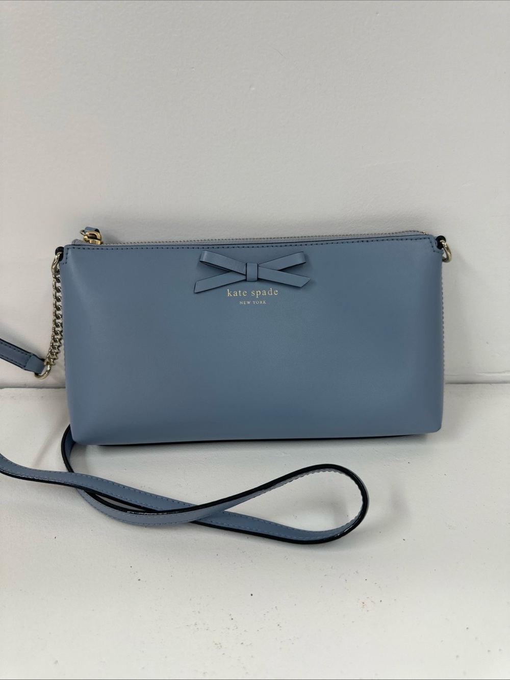 kate spade Blue Bow Leather Crossbody Bag